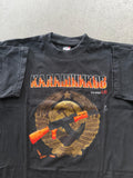 2000S FLAMES KALASHNIKOV PRINT VINTAGE T-SHIRT (L)