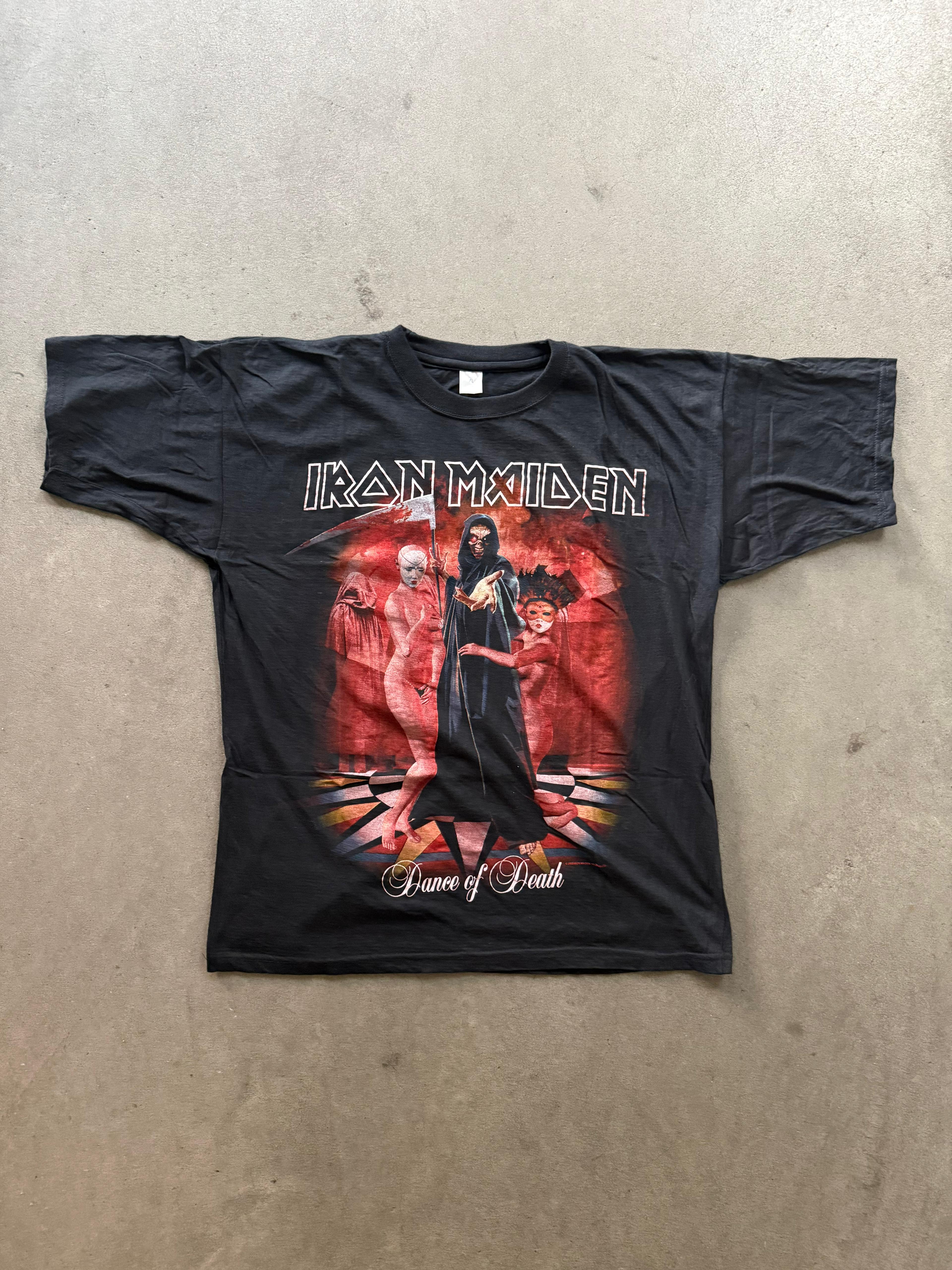 2003 IRON MAIDEN BAND "DANCE OF DEATH" TOUR MERCH PRINT T-SHIRT (XL)