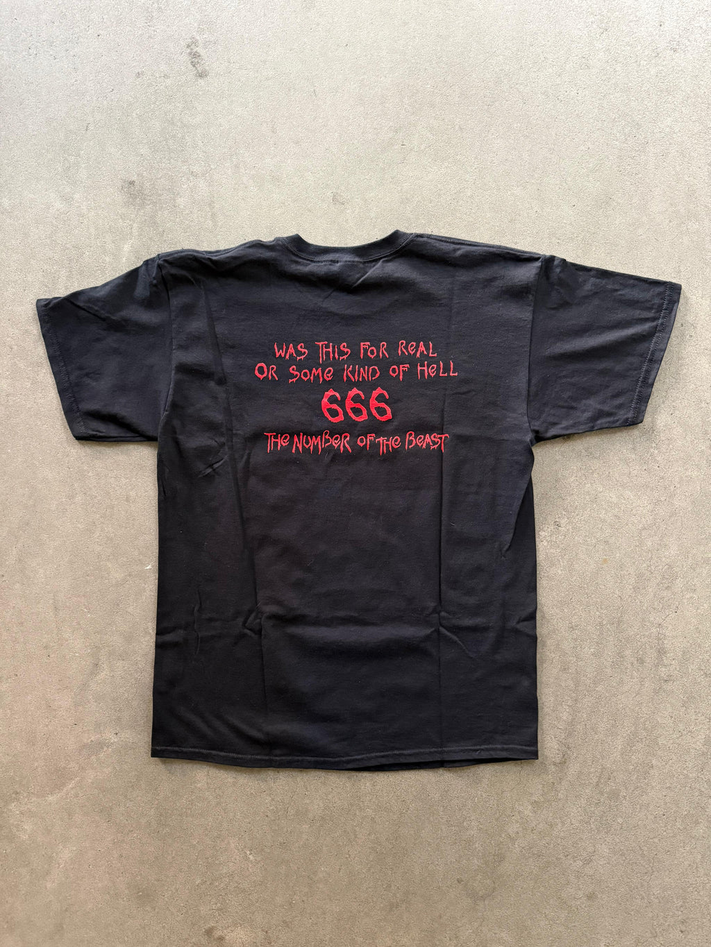 2000S IRON MAIDEN BAND "THE NUMBER OF THE BEAST" TOUR MERCH PRINT T-SHIRT (L)