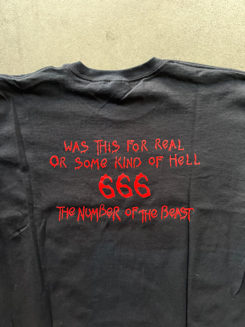 2000S IRON MAIDEN BAND "THE NUMBER OF THE BEAST" TOUR MERCH PRINT T-SHIRT (L)