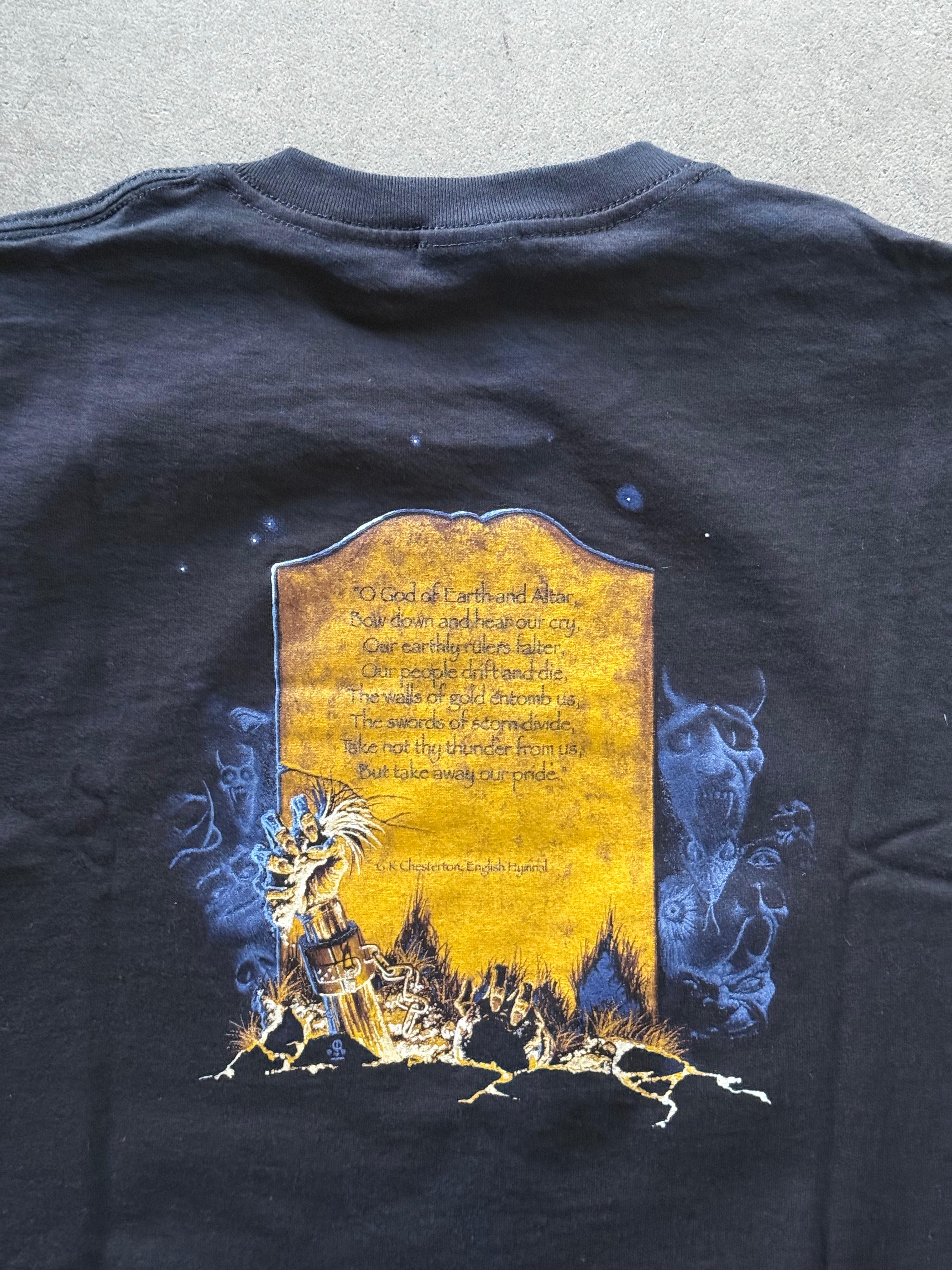 2000S IRON MAIDEN BAND "LIVE AFTER DEATH" TOUR MERCH PRINT T-SHIRT (L)