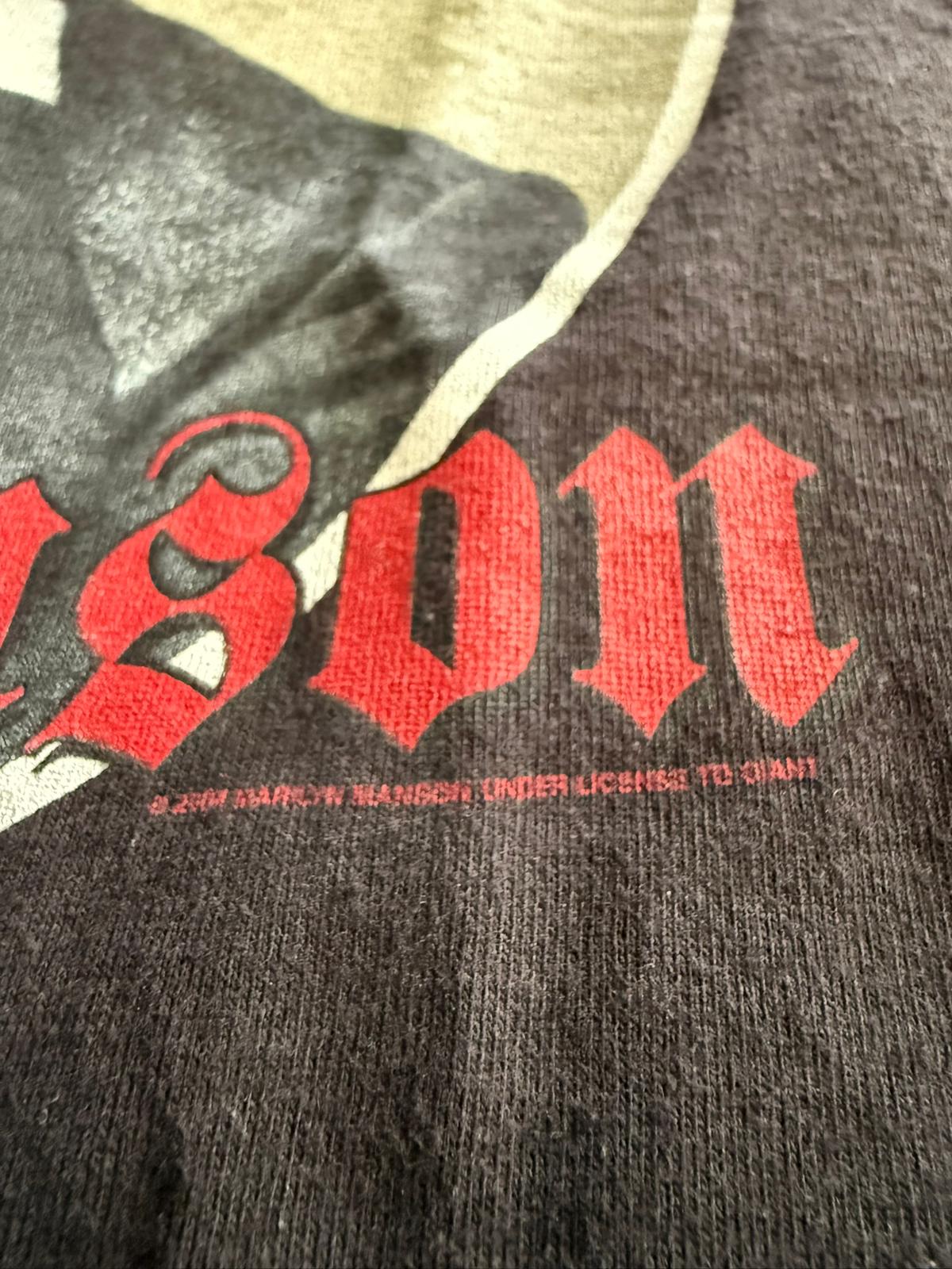 2004 MARYLIN MANSON "AGAINST ALL GODS" PRINT T-SHIRT (M)