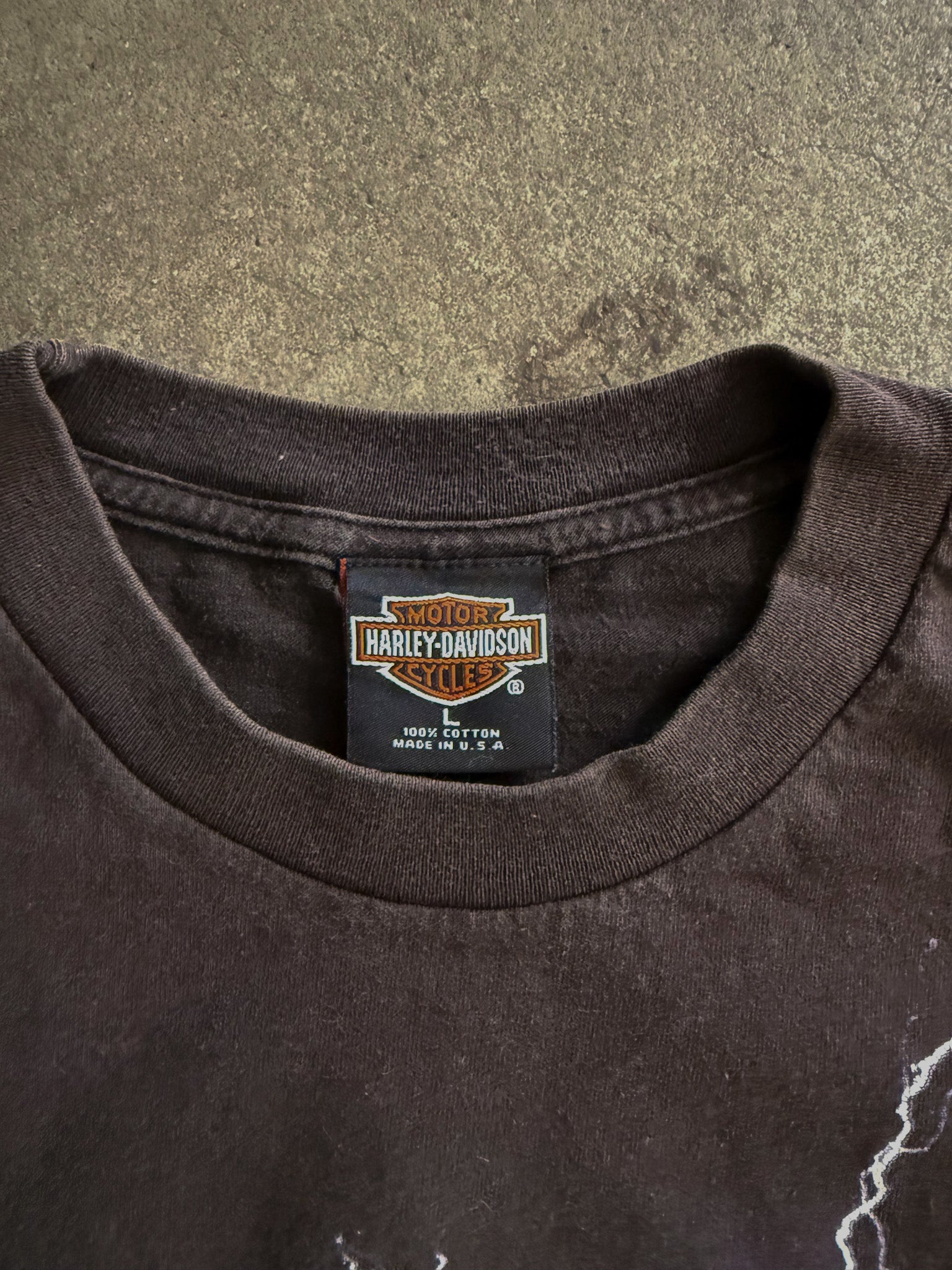 1999 HARLEY DAVIDSON LIGHTING LOGO MONTPELLIER T-SHIRT (L)